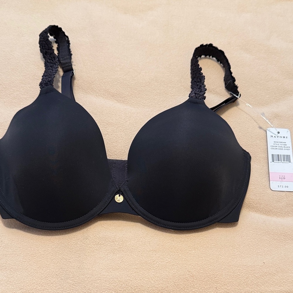 Natori Black Lace Strap Bra NWT
